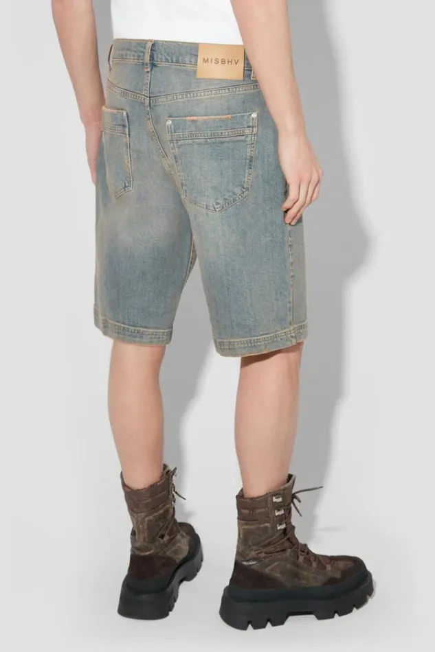 Shorts Men MISBHV Sunset Wash Baggy Denim Shorts Blue