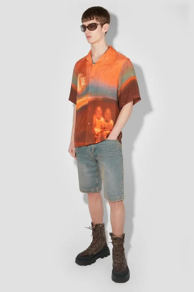 Shorts Men MISBHV Sunset Wash Baggy Denim Shorts Blue
