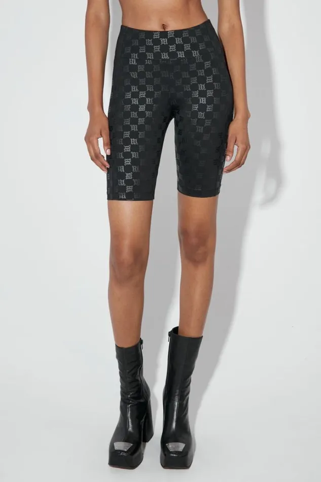 Shorts Women MISBHV Monogram High Waisted Biker Shorts Black