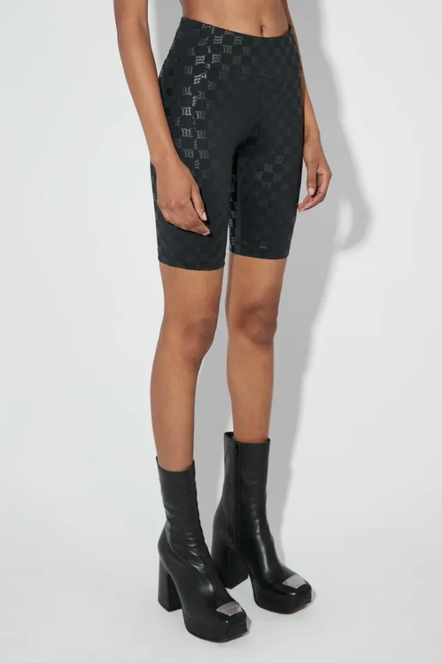 Shorts Women MISBHV Monogram High Waisted Biker Shorts Black