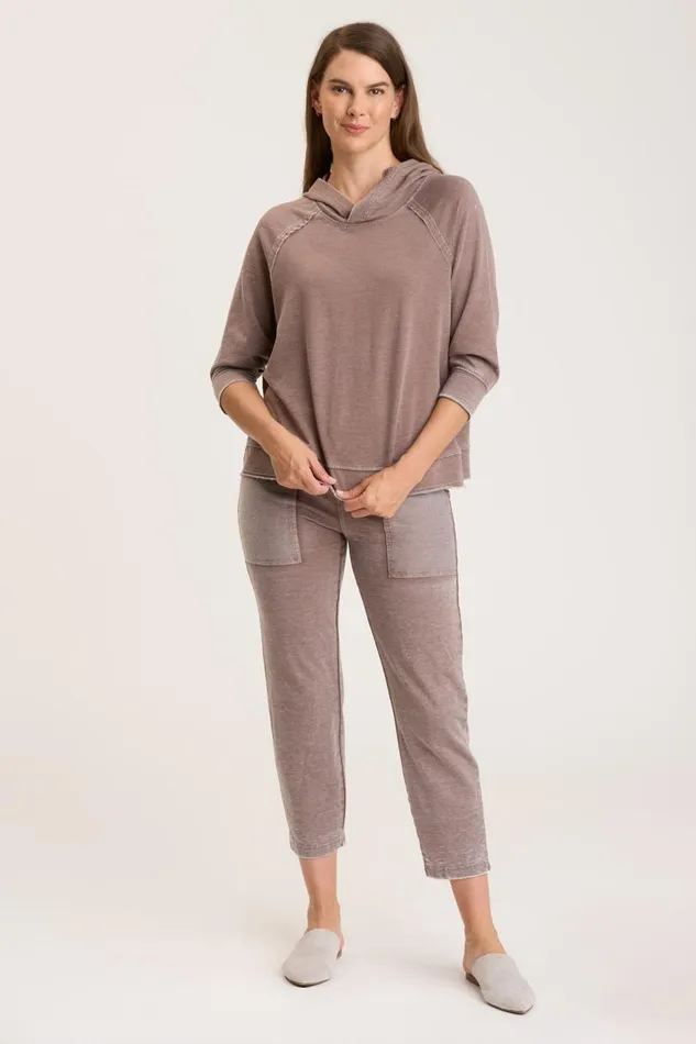 Shula Hoodie Pecan Burnout Clothing XCVI Sweatshirts