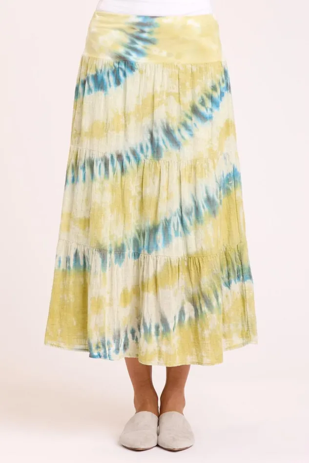 Sirius Tiered Skirt Daub Wash Power Clothing XCVI Skirts