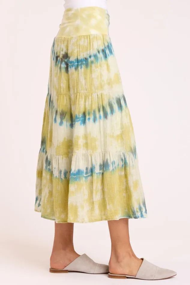 Sirius Tiered Skirt Daub Wash Power Clothing XCVI Skirts