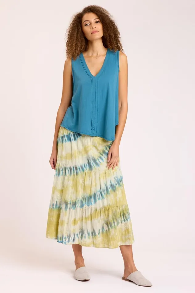 Sirius Tiered Skirt Daub Wash Power Clothing XCVI Skirts