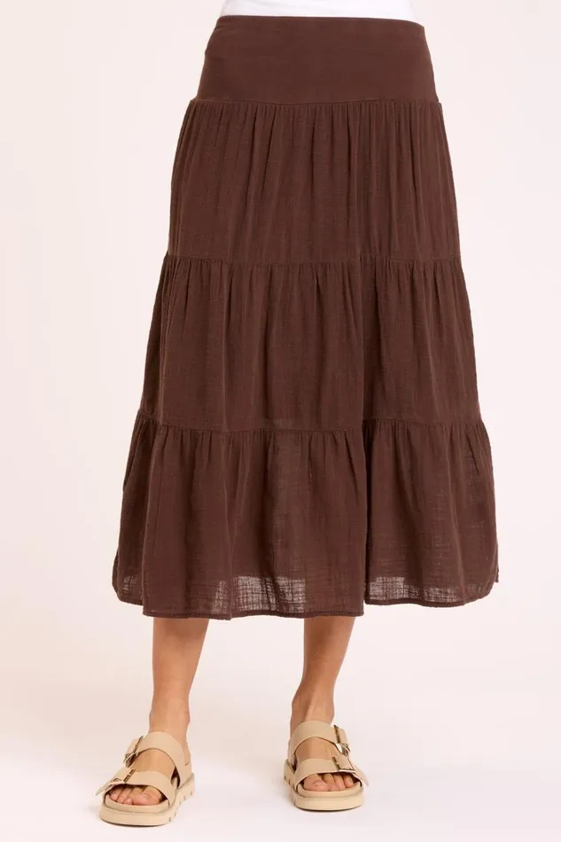 Sirius Tiered Skirt Leatherbound Pigment Clothing XCVI Skirts