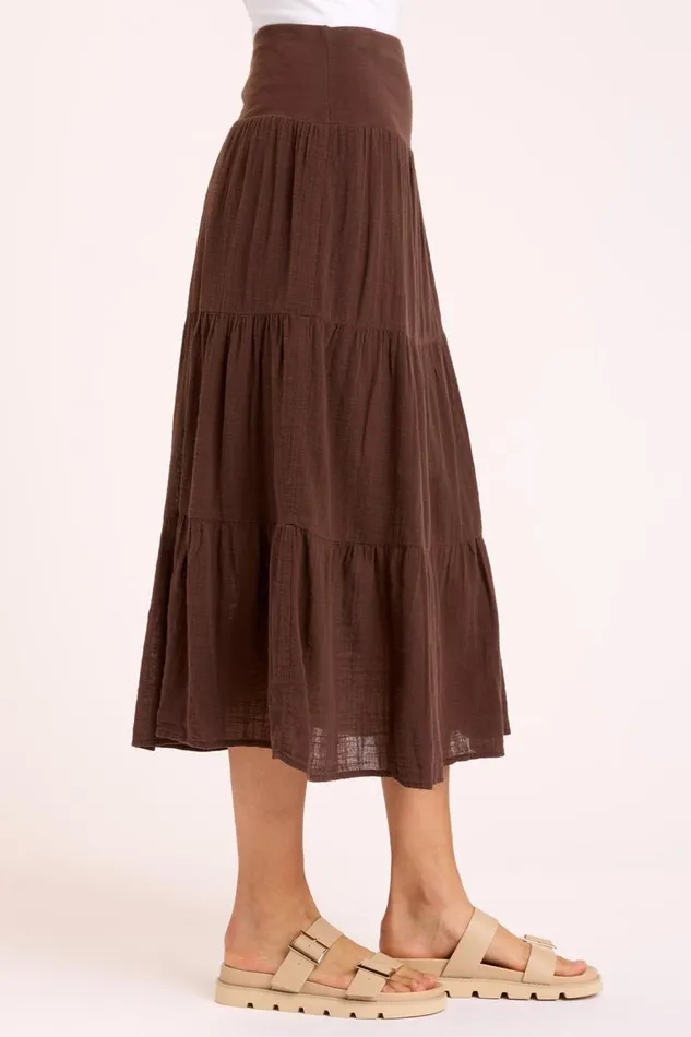 Sirius Tiered Skirt Leatherbound Pigment Clothing XCVI Skirts