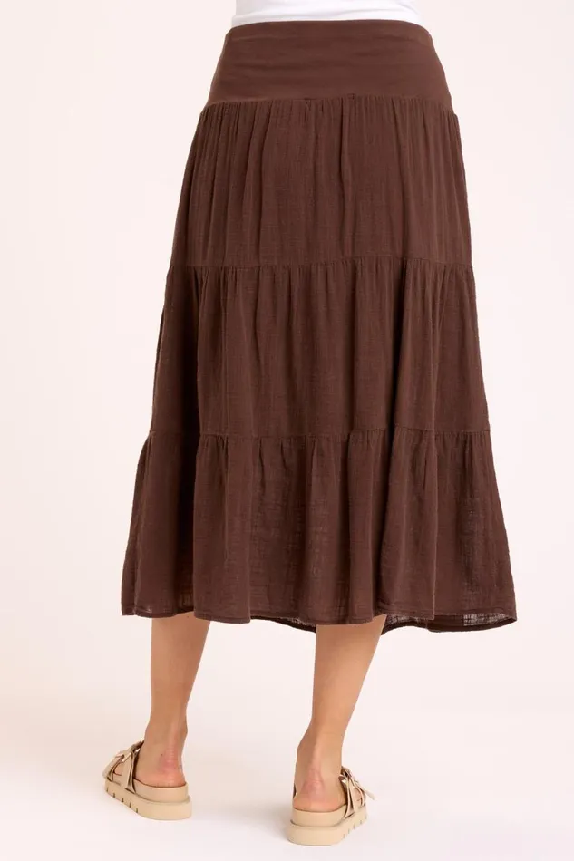 Sirius Tiered Skirt Leatherbound Pigment Clothing XCVI Skirts