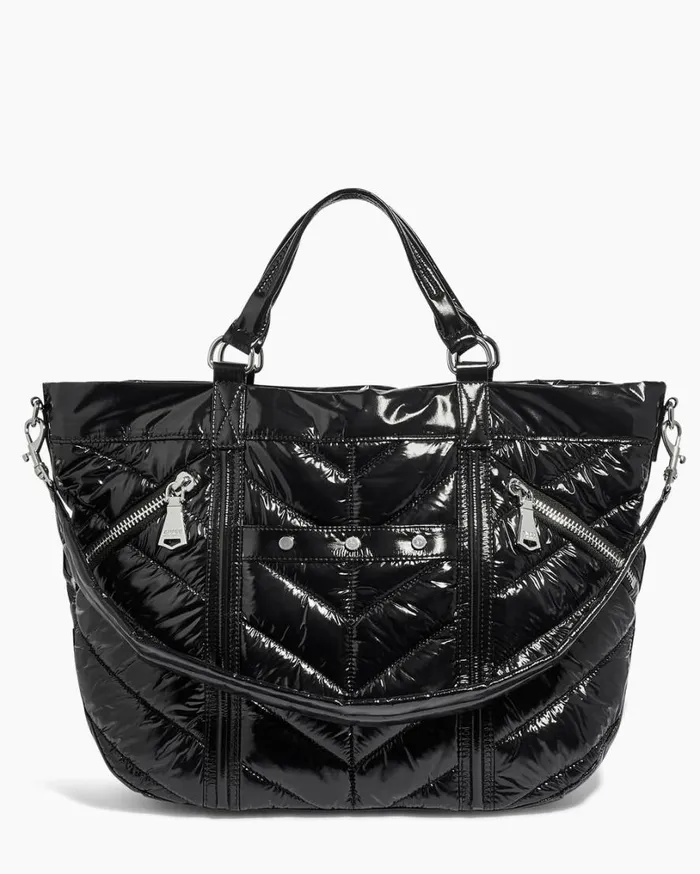Ski Puffer Fair Game Tote Black Women Aimee Kestenberg Tote Bags