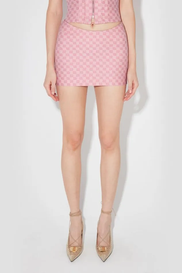 Skirts Women MISBHV Jacquard Canvas Monogram Low Rais Skirt Bubblegum