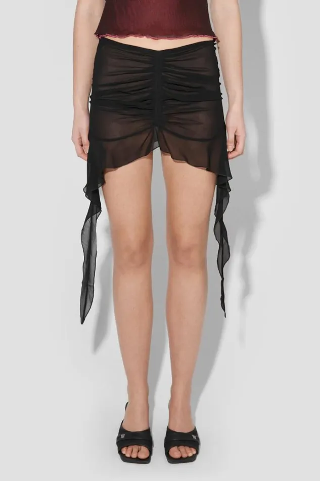 Skirts Women MISBHV Recycled Viscose Chiffon Mini Skirt Black