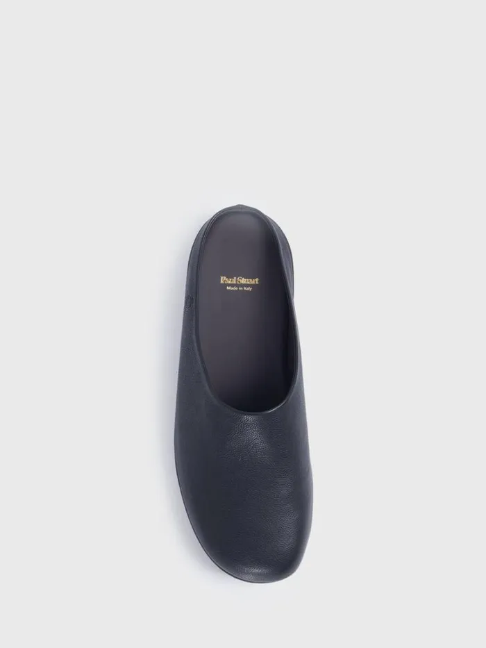 SlipsOns Mens Paul Stuart Hampton Leather Clog Black