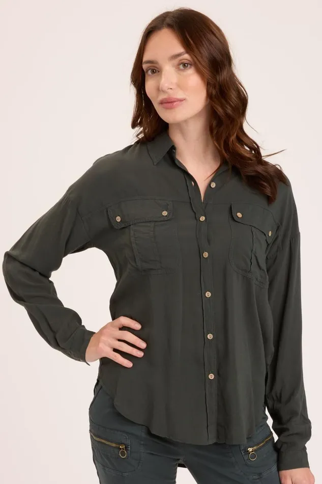 Smithson ButtonUp Hawthorn Leaf Clothing XCVI ShirtsBlouses