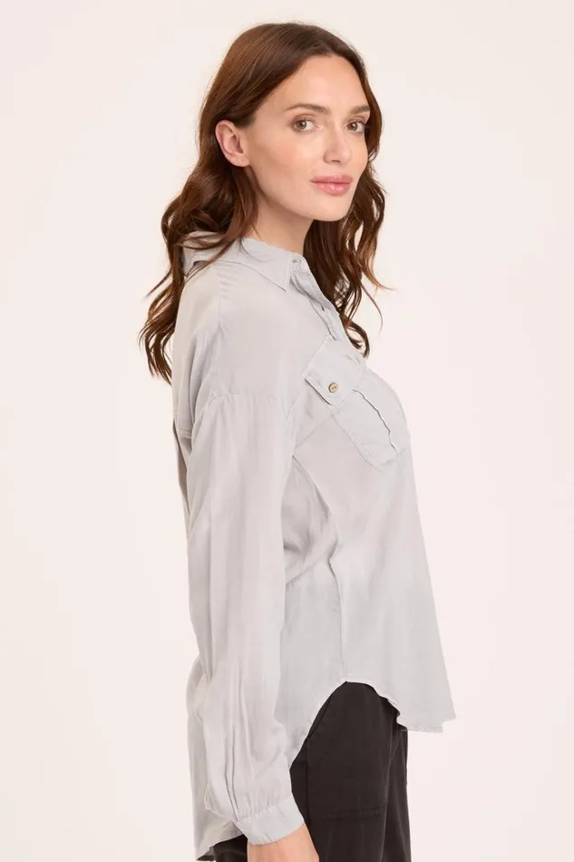 Smithson ButtonUp Soft Pebble Pigment Clothing XCVI ShirtsBlouses
