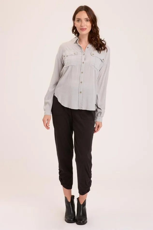 Smithson ButtonUp Soft Pebble Pigment Clothing XCVI ShirtsBlouses