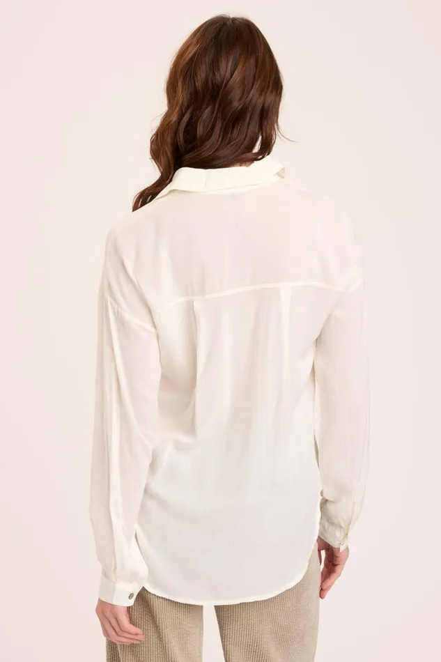 Smithson ButtonUp Toasted Almond Clothing XCVI ShirtsBlouses
