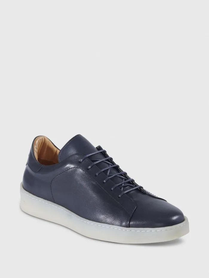 Sneakers Mens Paul Stuart Boston Leather Derby Blue