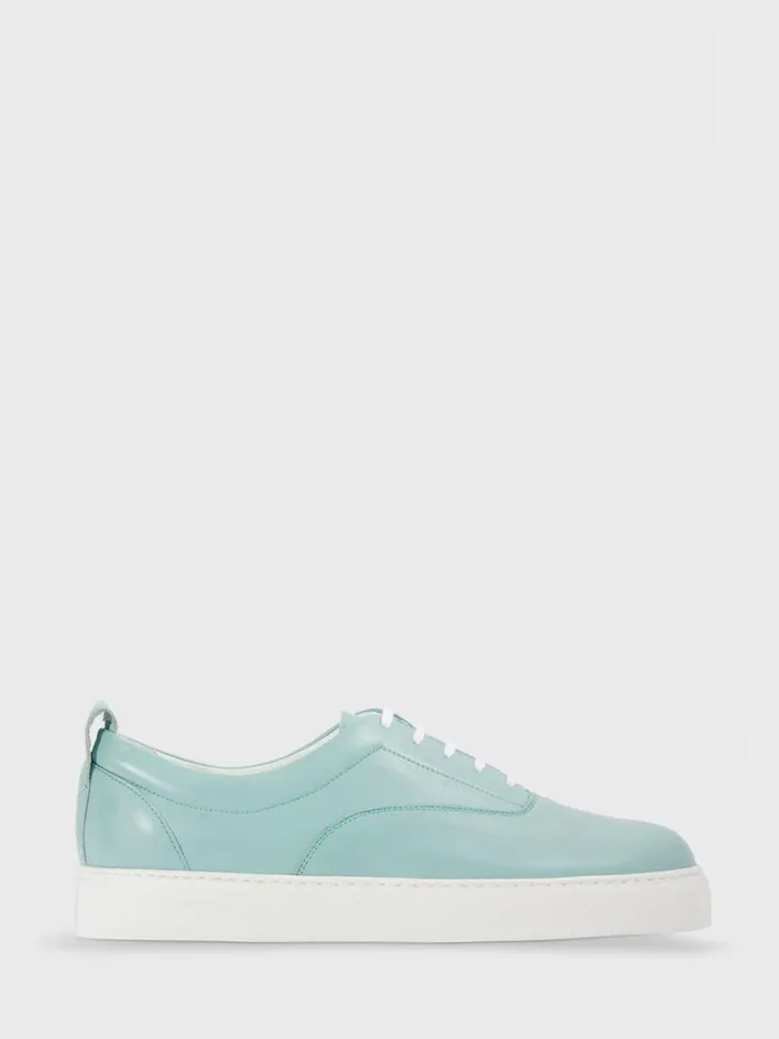 Sneakers Mens Paul Stuart CVO Leather Sneaker Aqua