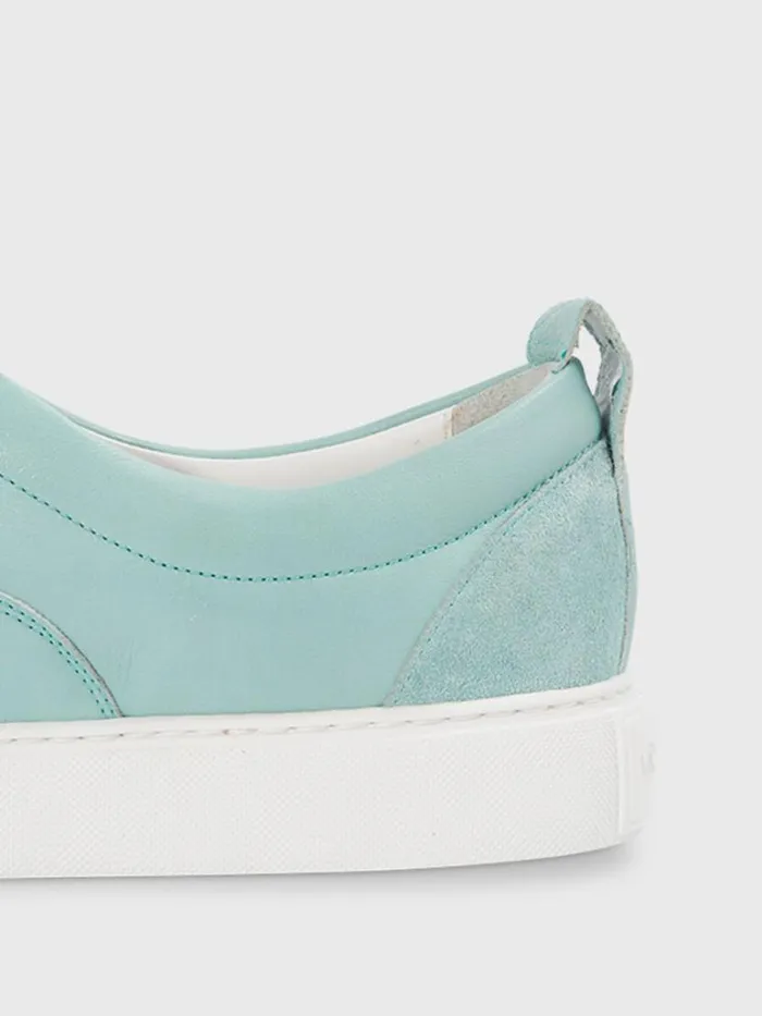 Sneakers Mens Paul Stuart CVO Leather Sneaker Aqua