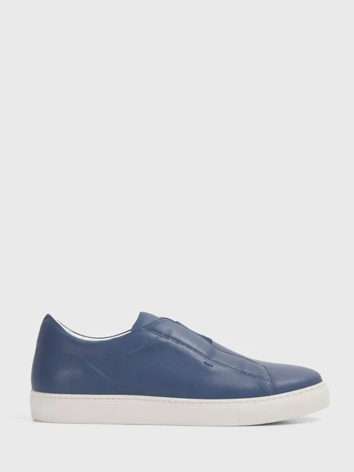 Sneakers Mens Paul Stuart Prime Leather Sneaker Blue