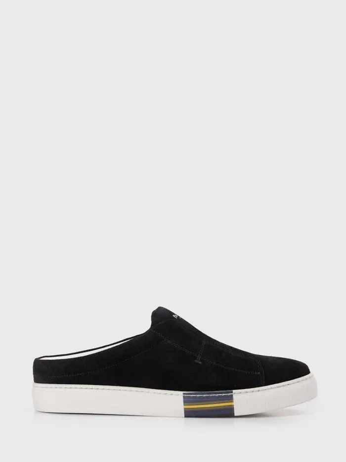 Sneakers Mens Paul Stuart Slide Suede Sneaker Black