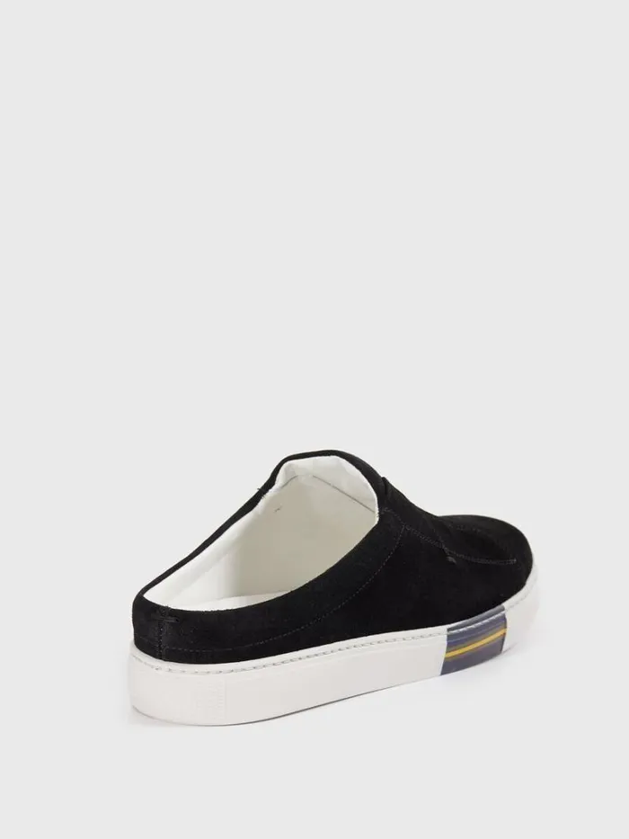 Sneakers Mens Paul Stuart Slide Suede Sneaker Black