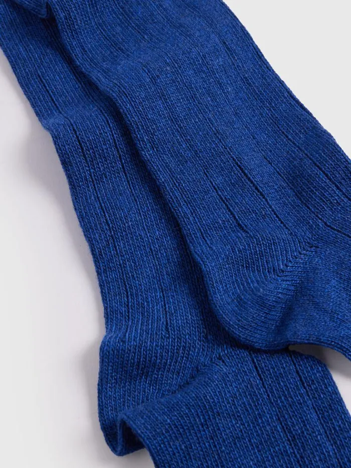 Socks Mens Paul Stuart Cashmere Blend Ribbed Sock Brown Heather