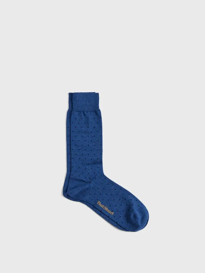 Socks Mens Paul Stuart Cotton Dot Sock Burgundy