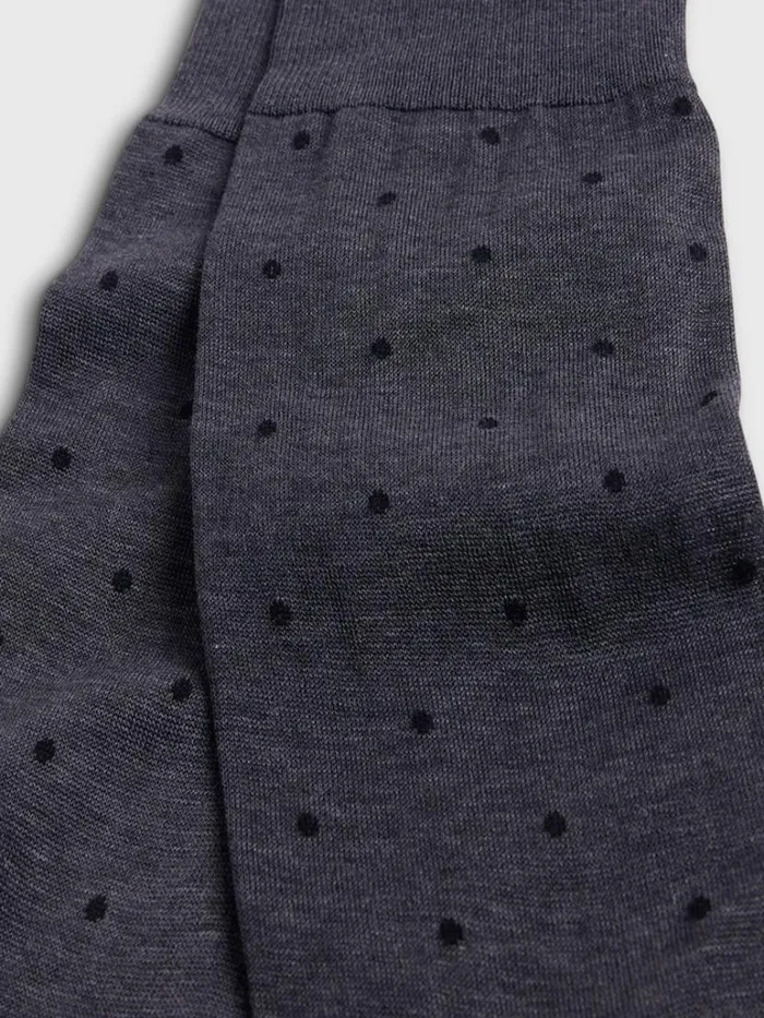 Socks Mens Paul Stuart Cotton Dotted Sock Black