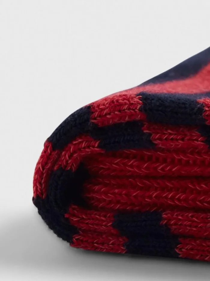 Socks Mens Paul Stuart Cotton Horizontal Stripe Sock Blueorange