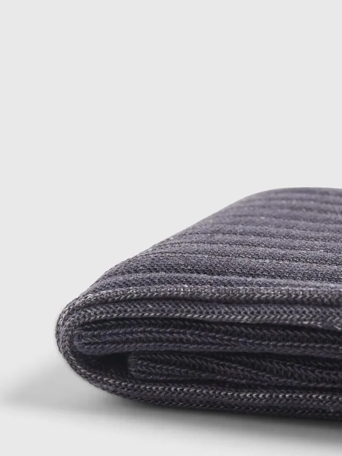 Socks Mens Paul Stuart Ribbed Vanise Sock Greysilver