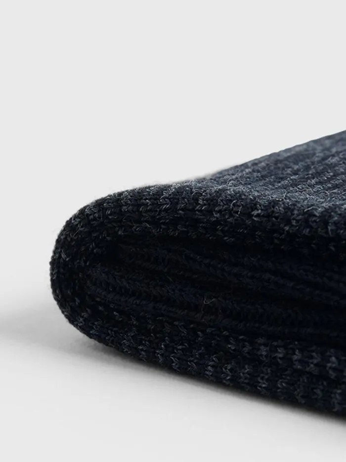 Socks Mens Paul Stuart Wool Horizontal Stripe Sock Black