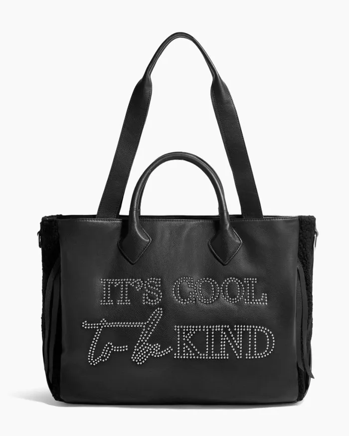 Speak Up Novelty Large Tote Black Shearling Women Aimee Kestenberg Tote Bags
