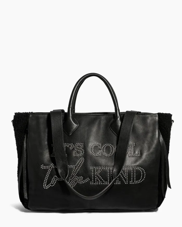 Speak Up Novelty Large Tote Black Shearling Women Aimee Kestenberg Tote Bags