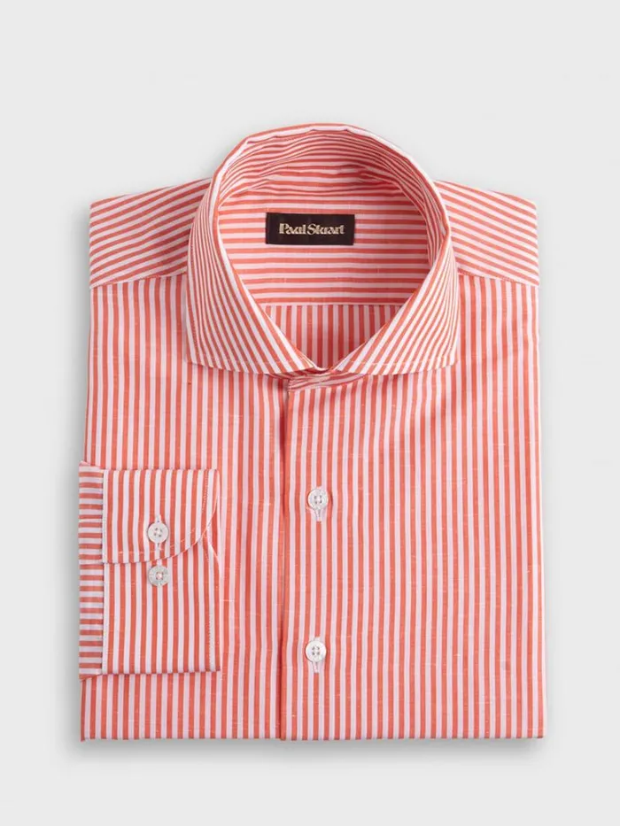 Sport Shirts Mens Paul Stuart Bengal Stripe Cotton and Linen Sport Shirt Light Blue Sport Shirts Mens Paul Stuart Bengal Stripe Cotton and Linen Sport Shirt Light Blue