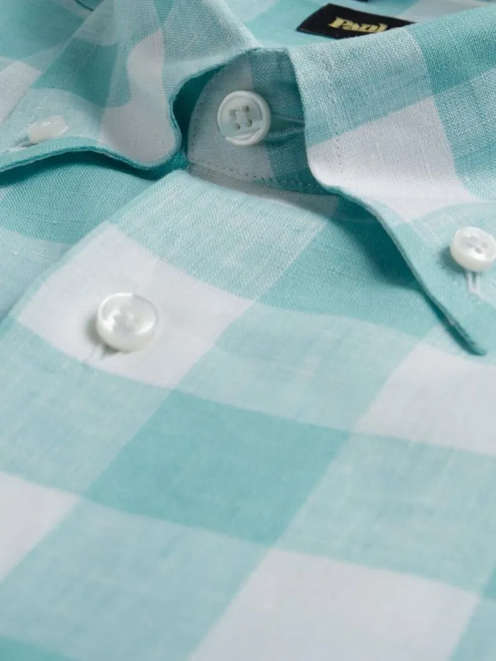 Sport Shirts Mens Paul Stuart Buffalo Check Sport Shirt Light Blue
