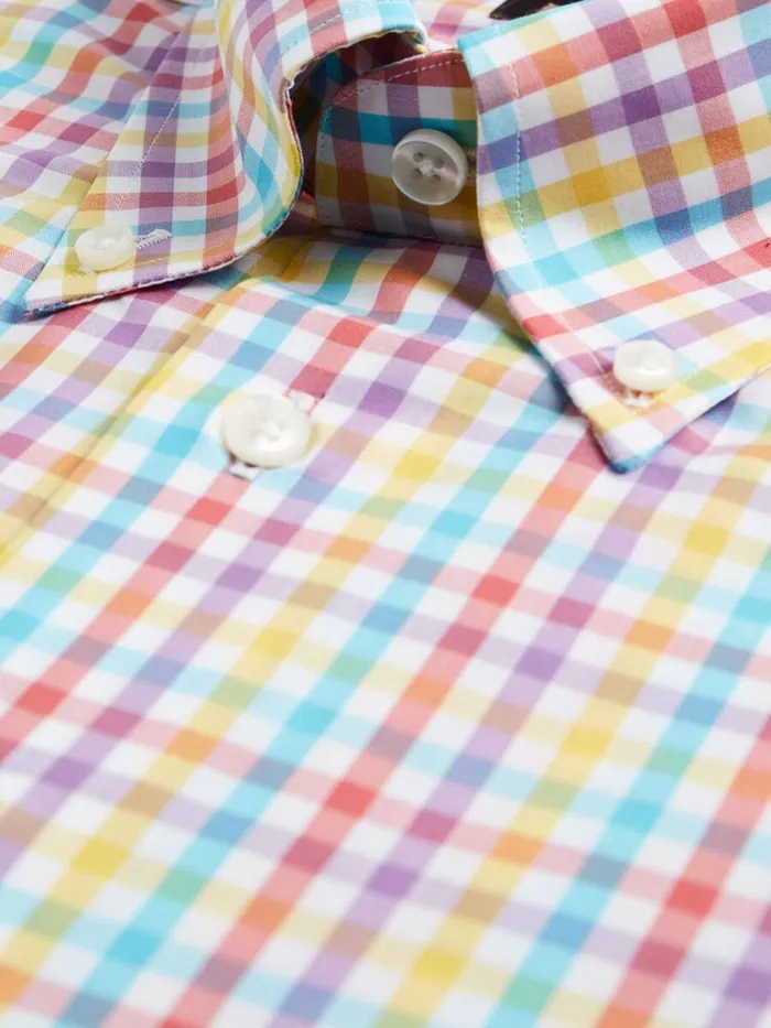 Sport Shirts Mens Paul Stuart Check Sport Shirt Purpleyellow