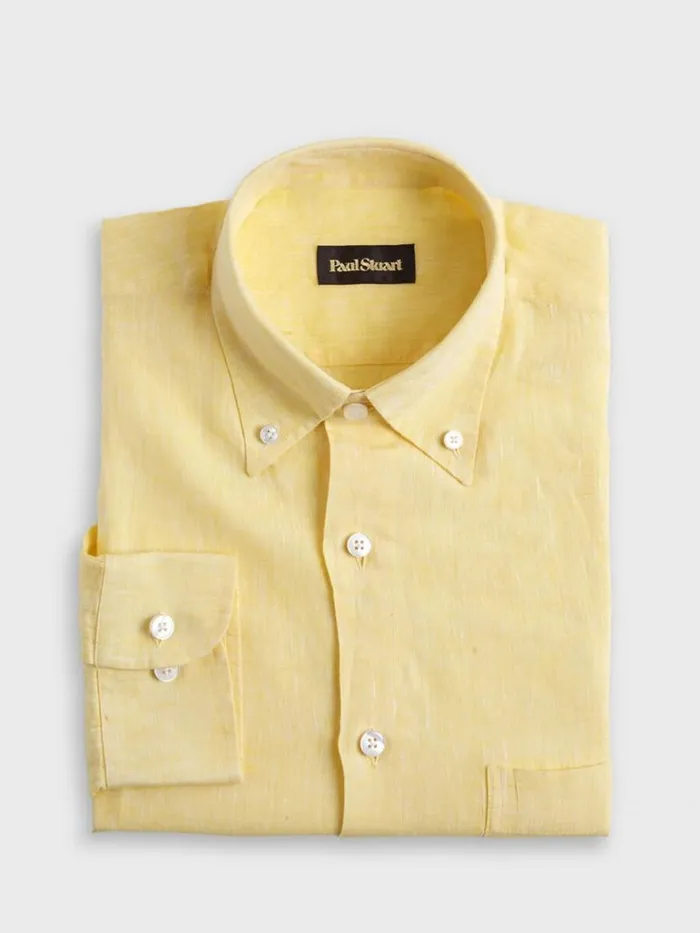 Sport Shirts Mens Paul Stuart Linen Sport Shirt Butter