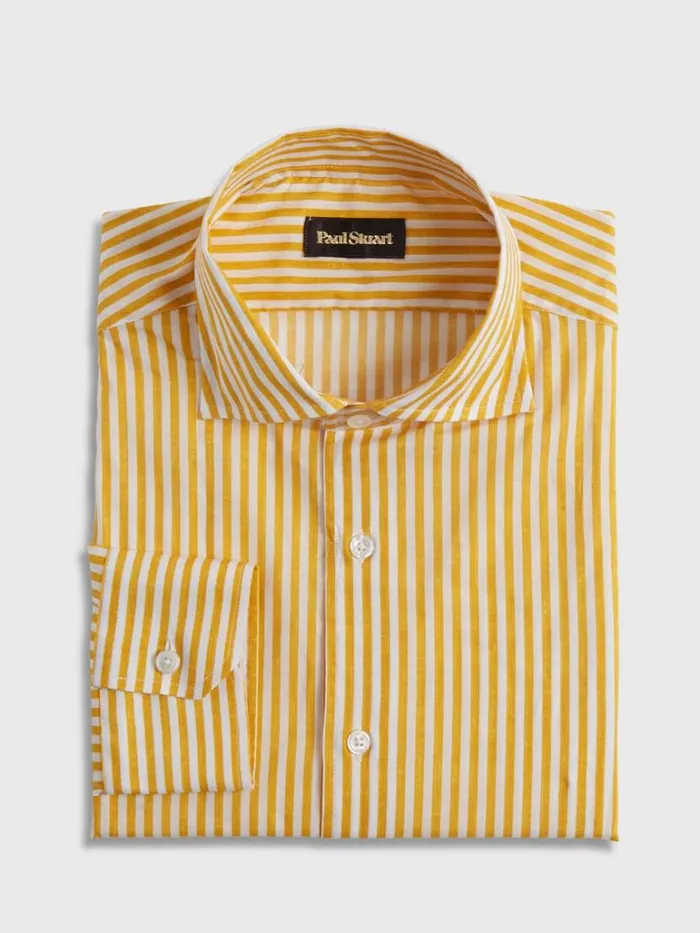 Sport Shirts Mens Paul Stuart Printed Bengal Stripe Sport Shirt Blue