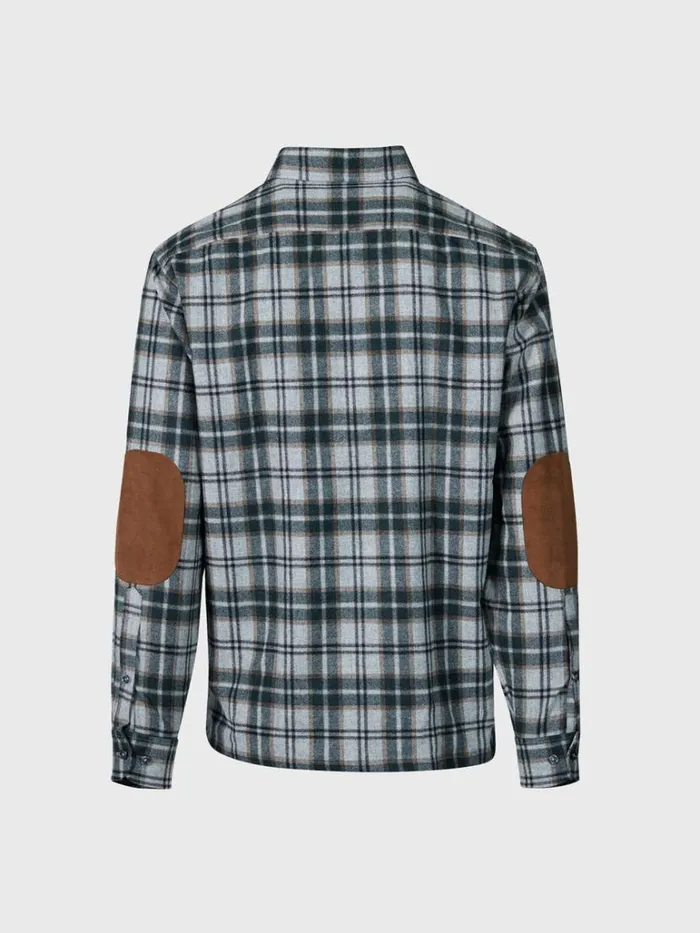 Sport Shirts Mens Paul Stuart Wool Plaid Overshirt Grey