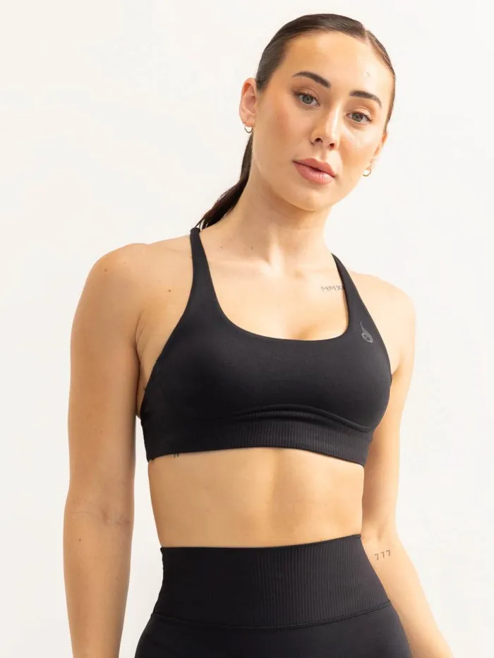 Sports Bras Womens Ryderwear Activate Scoop Neck Sports Bra Black