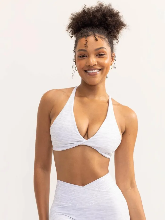 Sports Bras Womens Ryderwear Activate Twist Sports Bra Snow Grey Marl