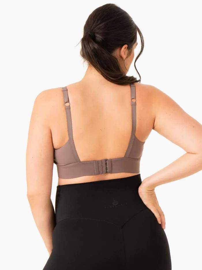 Sports Bras Womens Ryderwear Active Bump Sports Bra Chocolate