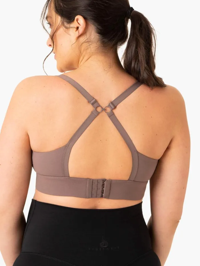 Sports Bras Womens Ryderwear Active Bump Sports Bra Chocolate