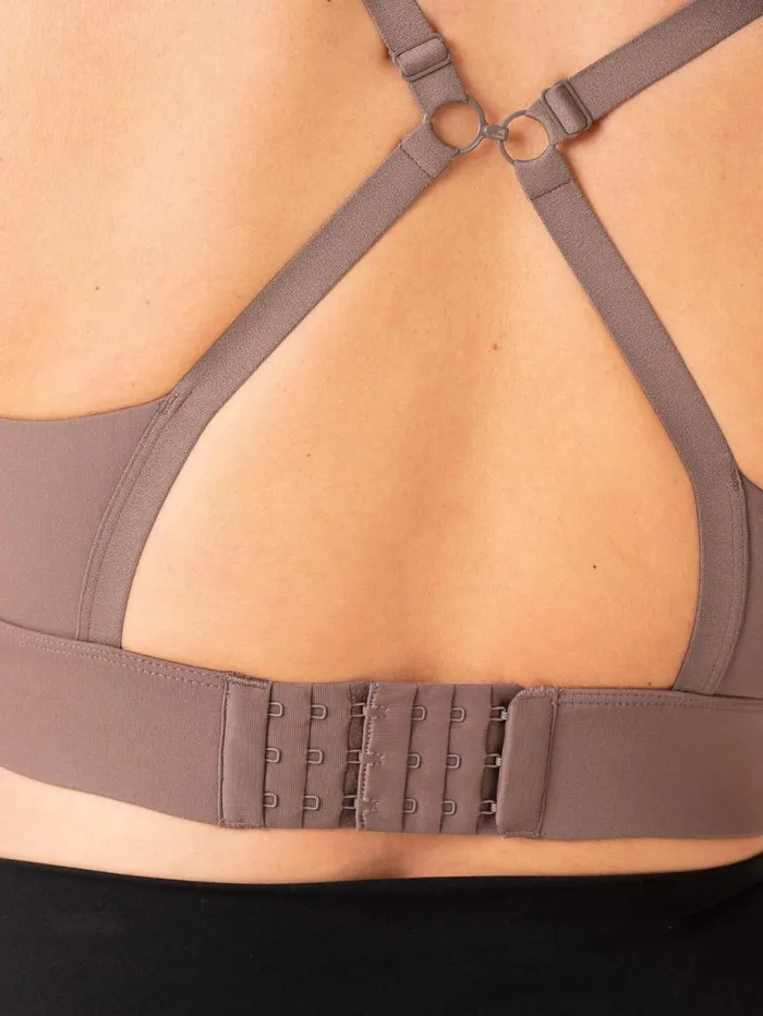 Sports Bras Womens Ryderwear Active Bump Sports Bra Chocolate