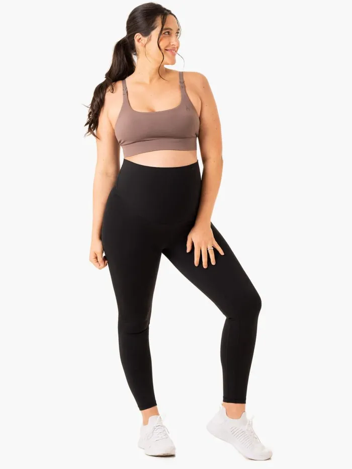 Sports Bras Womens Ryderwear Active Bump Sports Bra Chocolate