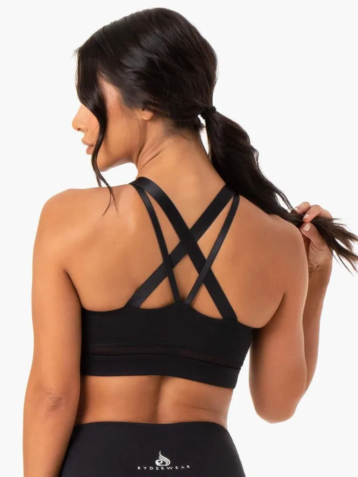Sports Bras Womens Ryderwear Amazon Mesh Sports Bra Black