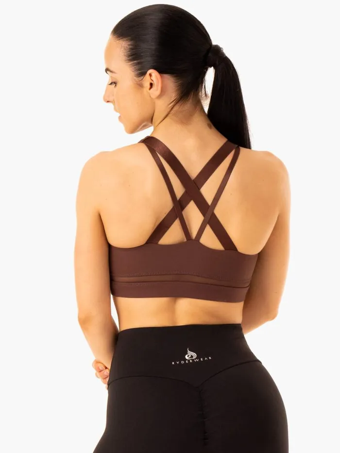 Sports Bras Womens Ryderwear Amazon Mesh Sports Bra Chocolate