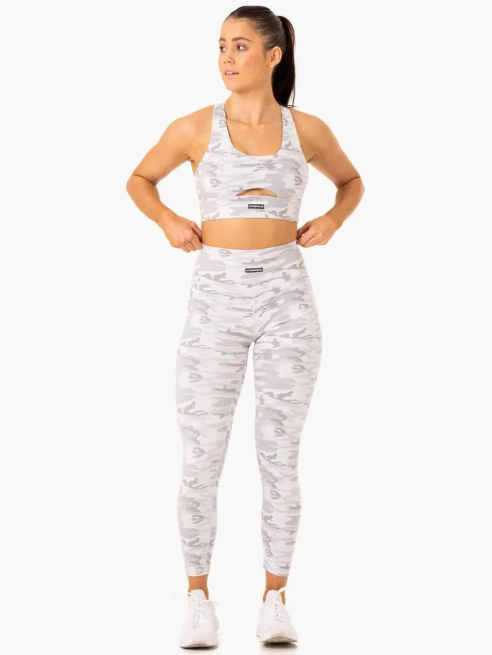 Sports Bras Womens Ryderwear Base Racer Back Sports Bra Grey Camo