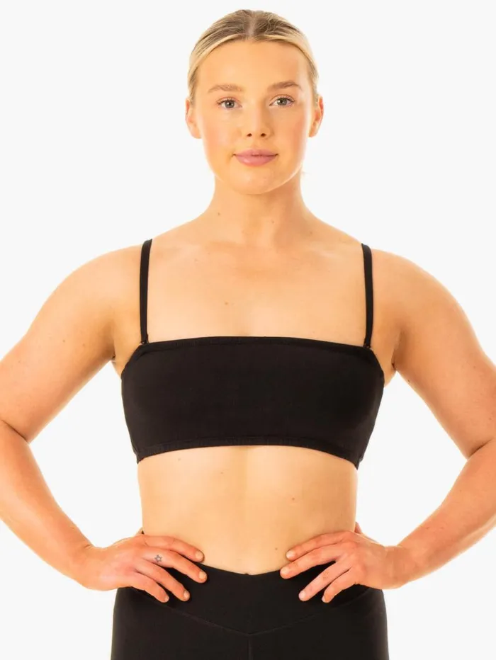 Sports Bras Womens Ryderwear Convertible Bandeau Sports Bra Black