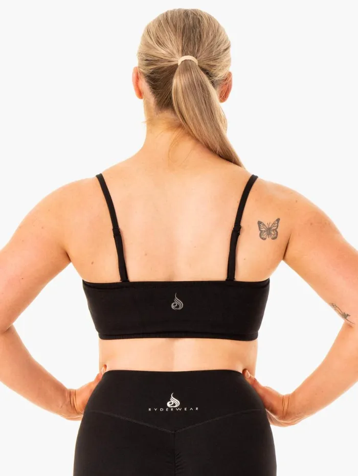 Sports Bras Womens Ryderwear Convertible Bandeau Sports Bra Black